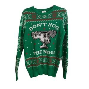 Christmas Vacation Ugly Sweater SZ S National Lampoons Movie Moose Egg Nog Hog